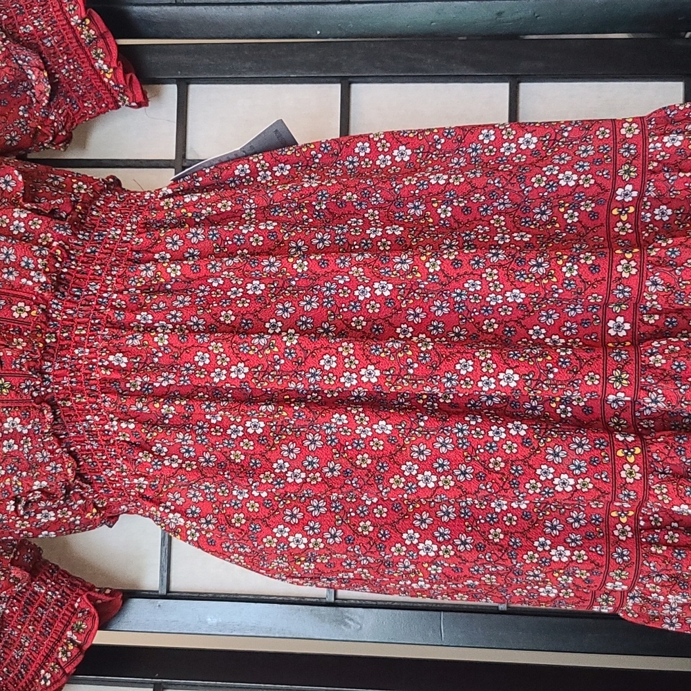 NWT Max Studio Red Ruffled Maxi Dress sz XS/S - Picture 6 of 11